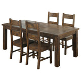 Coleman Rustic Golden Brown 5-Piece Dining Set by Coaster at Eve Furniture