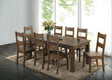 Coleman Rustic Golden Brown 9-Piece Rectangular Dining Set by Coaster at Eve Furniture