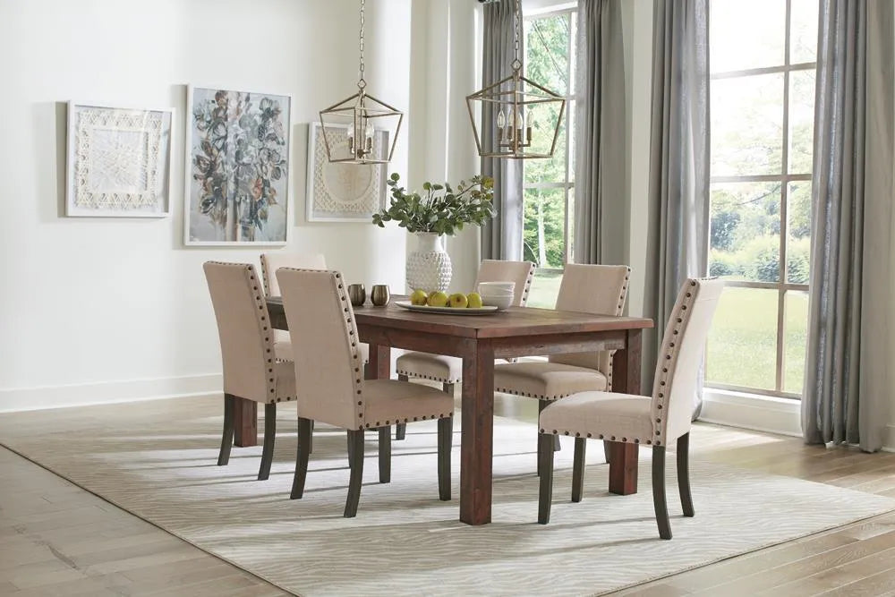 Coleman Rustic Golden Brown Rectangular Dining Table by Coaster at Eve Furniture