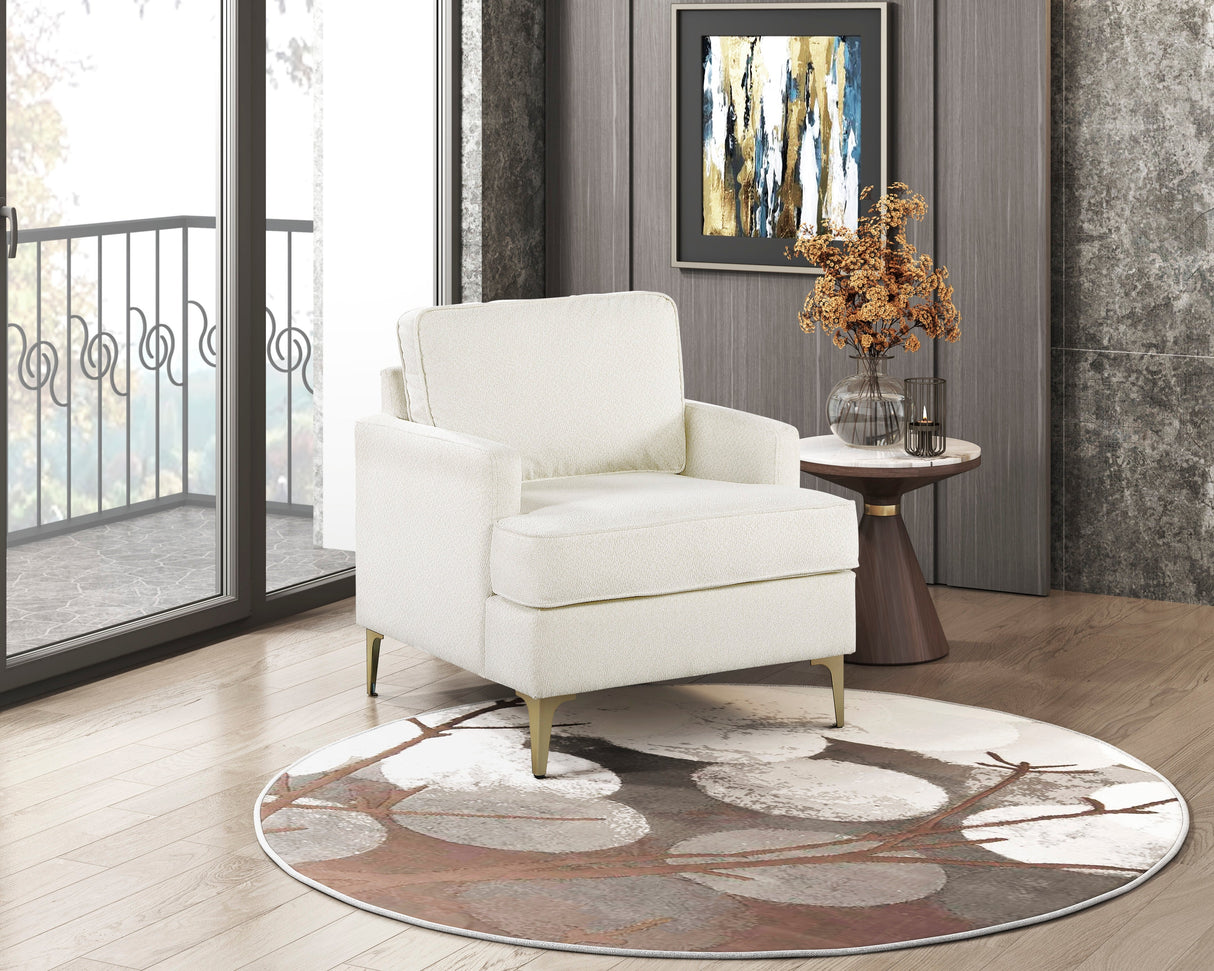 Colette Beige Accent Chair by Homelegance at Eve Furniture