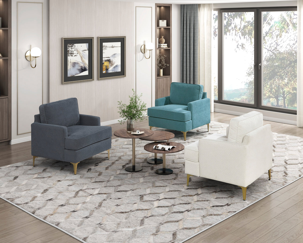 Colette Beige Accent Chair by Homelegance at Eve Furniture