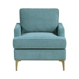Colette Blue Accent Chair by Homelegance at Eve Furniture