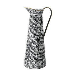 Colette Large Black/White Patterned Vase by Mercana at Eve Furniture