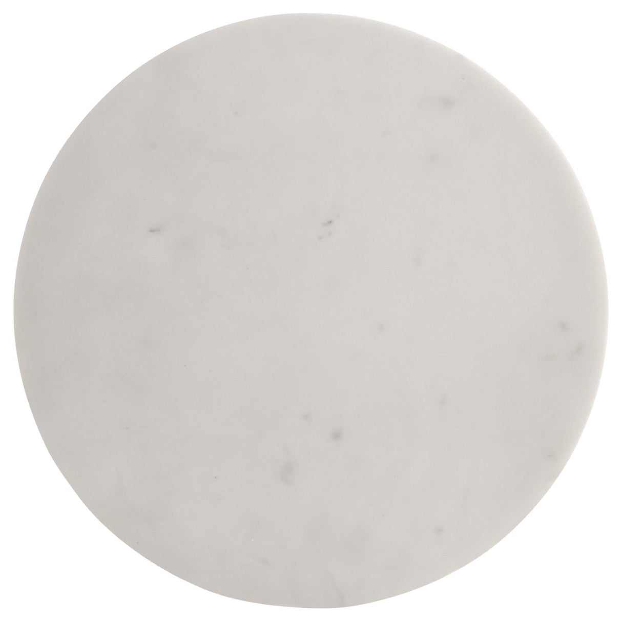 Colette Round Marble Top Side Table White and Dark Grey