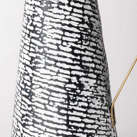 Colette Small Black/White Patterned Vase by Mercana at Eve Furniture