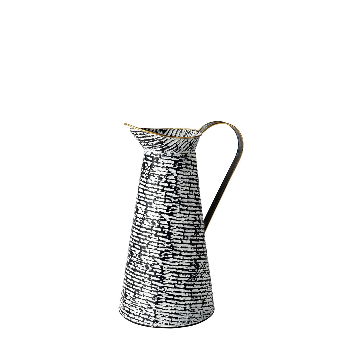 Colette Small Black/White Patterned Vase by Mercana at Eve Furniture