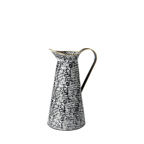 Colette Small Black/White Patterned Vase by Mercana at Eve Furniture