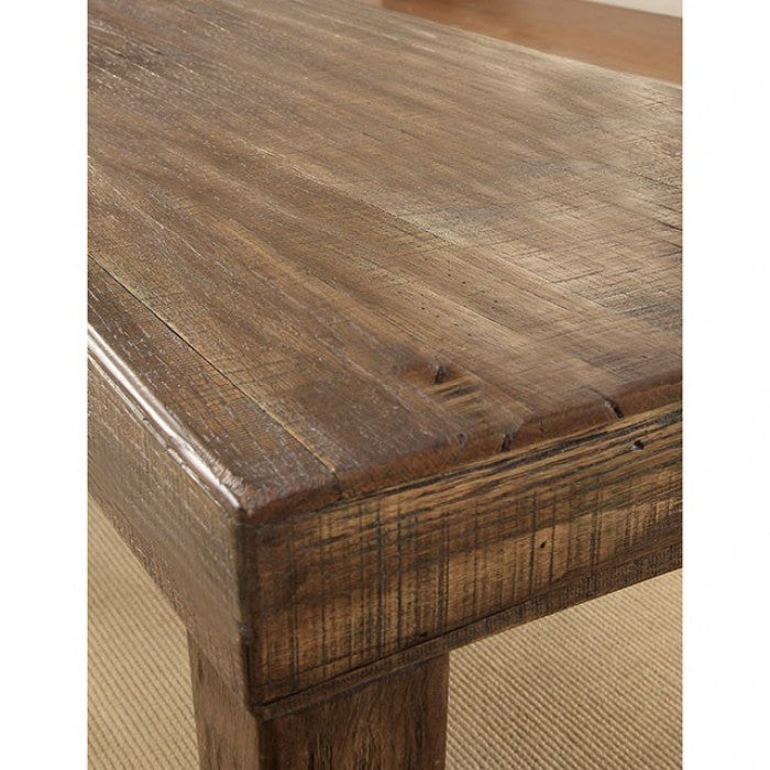 Colettte Rustic Oak 58" Small Bench by Furniture of America at Eve Furniture