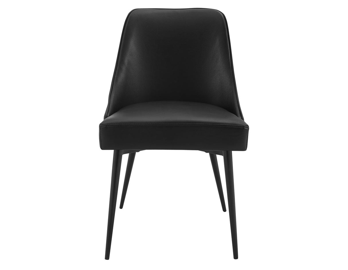 Colfax, Black Leatherette Side Chair, Set of 2