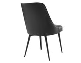 Colfax, Black Leatherette Side Chair, Set of 2