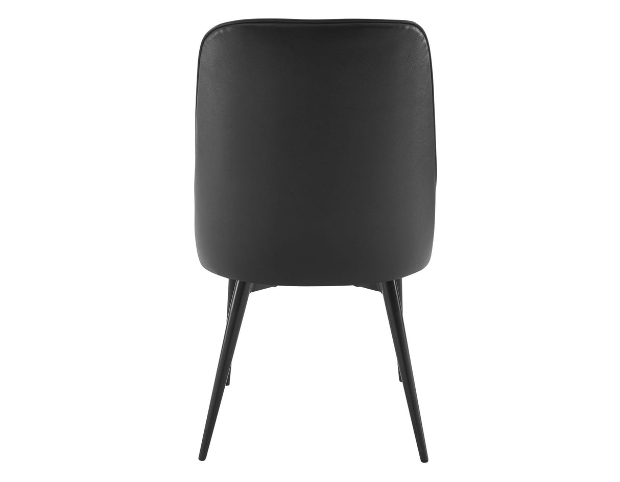 Colfax, Black Leatherette Side Chair, Set of 2