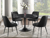 Colfax, Black Leatherette Side Chair, Set of 2 by Steve Silver at Eve Furniture