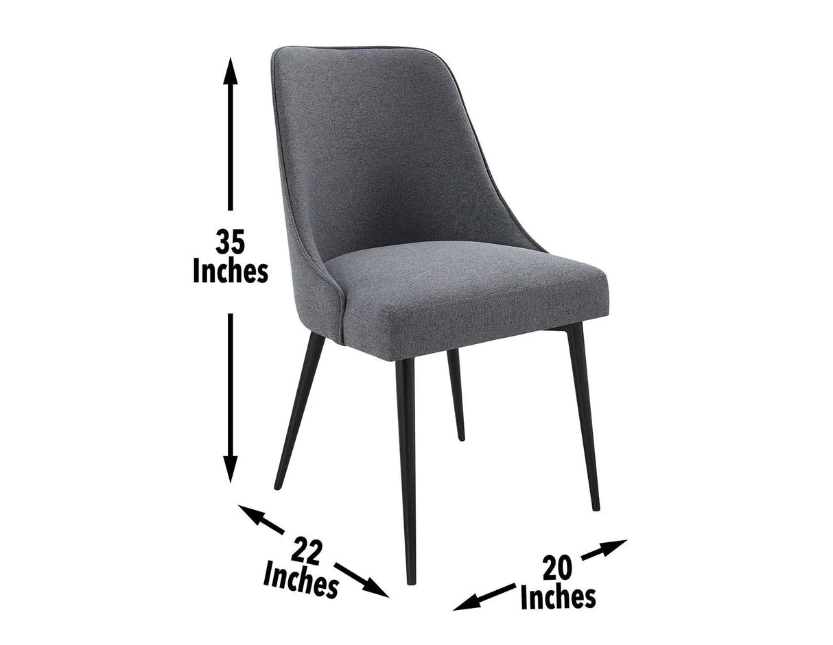 Colfax Side Chair Charcoal, Set of 2 by Steve Silver at Eve Furniture