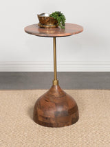 Colima Peach Round Wood Top Side Table by Coaster at Eve Furniture