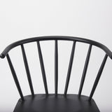 Colin 21.3L x 21.3W x 30.3H Black Metal Dining Chair by Mercana at Eve Furniture