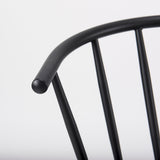 Colin 21.3L x 21.3W x 30.3H Black Metal Dining Chair by Mercana at Eve Furniture