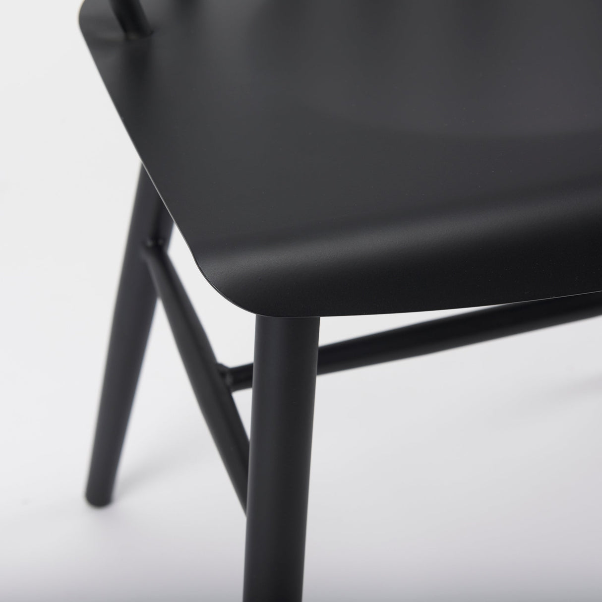 Colin 21.3L x 21.3W x 30.3H Black Metal Dining Chair by Mercana at Eve Furniture