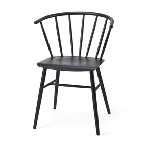 Colin 21.3L x 21.3W x 30.3H Black Metal Dining Chair by Mercana at Eve Furniture