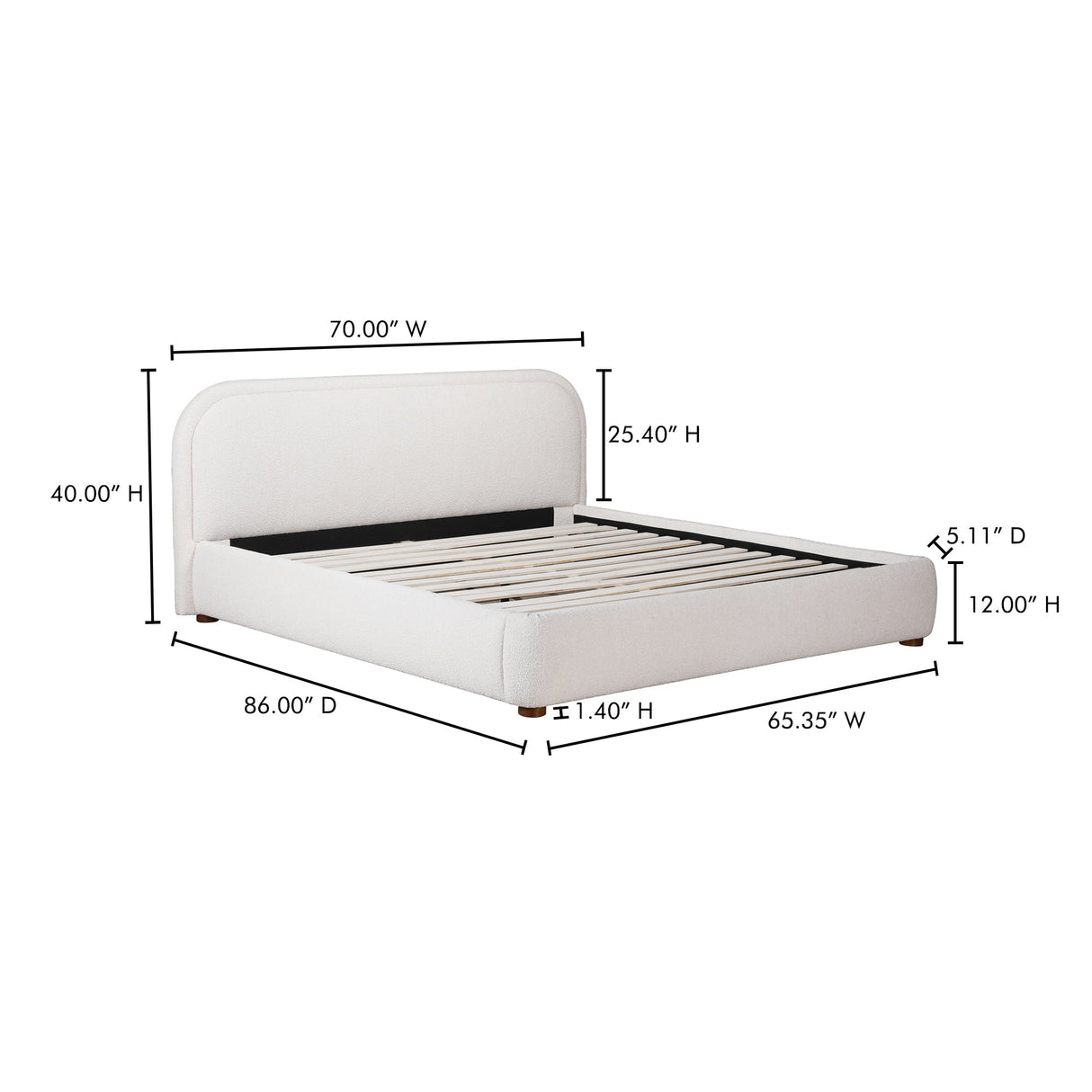 Colin Beige Queen Bed by MOES at Eve Furniture