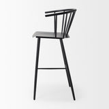 Colin Black Metal Bar Stool by Mercana at Eve Furniture