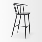 Colin Black Metal Bar Stool by Mercana at Eve Furniture