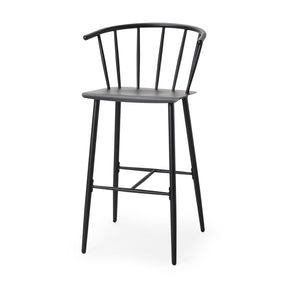 Colin Black Metal Bar Stool by Mercana at Eve Furniture