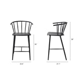 Colin Black Metal Counter Stool by Mercana at Eve Furniture