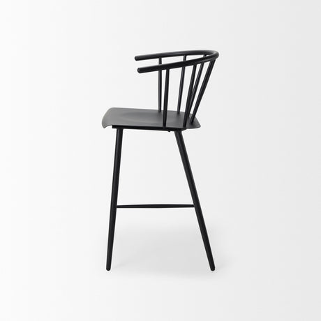 Colin Black Metal Counter Stool by Mercana at Eve Furniture