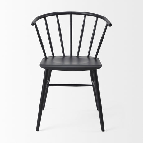Colin Black Metal Dining Chair by Mercana at Eve Furniture