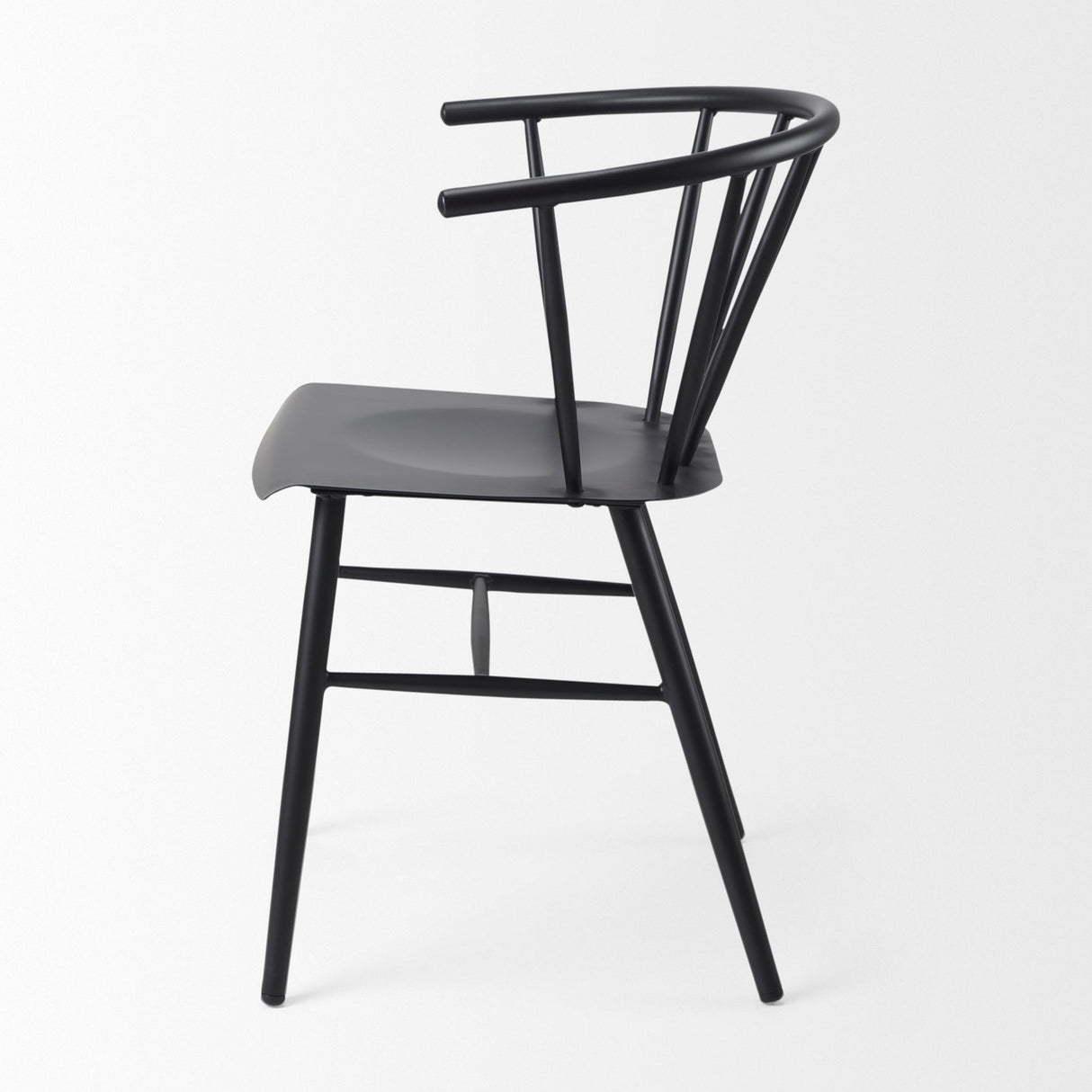 Colin Black Metal Dining Chair by Mercana at Eve Furniture