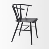 Colin Black Metal Dining Chair by Mercana at Eve Furniture