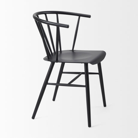 Colin Black Metal Dining Chair by Mercana at Eve Furniture