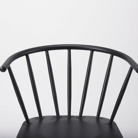 Colin Black Metal Dining Chair by Mercana at Eve Furniture