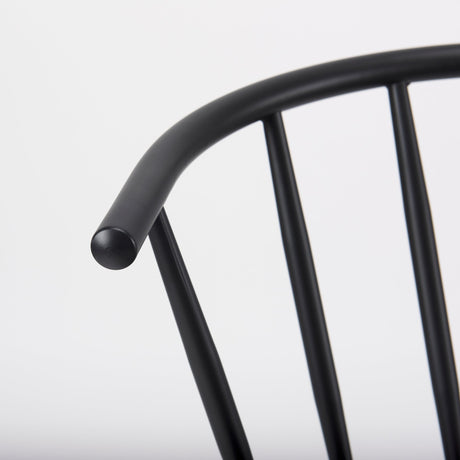 Colin Black Metal Dining Chair by Mercana at Eve Furniture