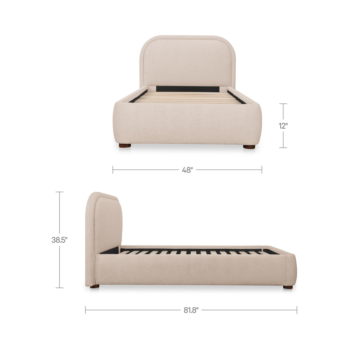 Colin Light Brown Twin Bed by MOES at Eve Furniture
