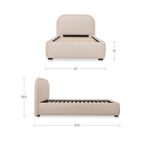 Colin Light Brown Twin Bed by MOES at Eve Furniture