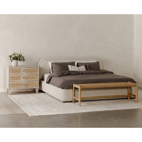 Colin Oatmeal King Bed by MOES at Eve Furniture