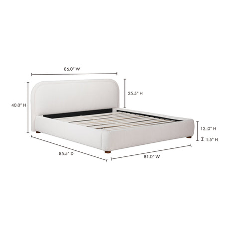 Colin Oatmeal King Bed by MOES at Eve Furniture