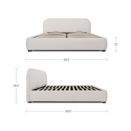 Colin Oatmeal Queen Storage Bed by MOES at Eve Furniture