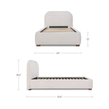 Colin Oatmeal Twin Bed by MOES at Eve Furniture