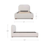 Colin Oatmeal Twin Bed by Moe's Home at Eve Furniture