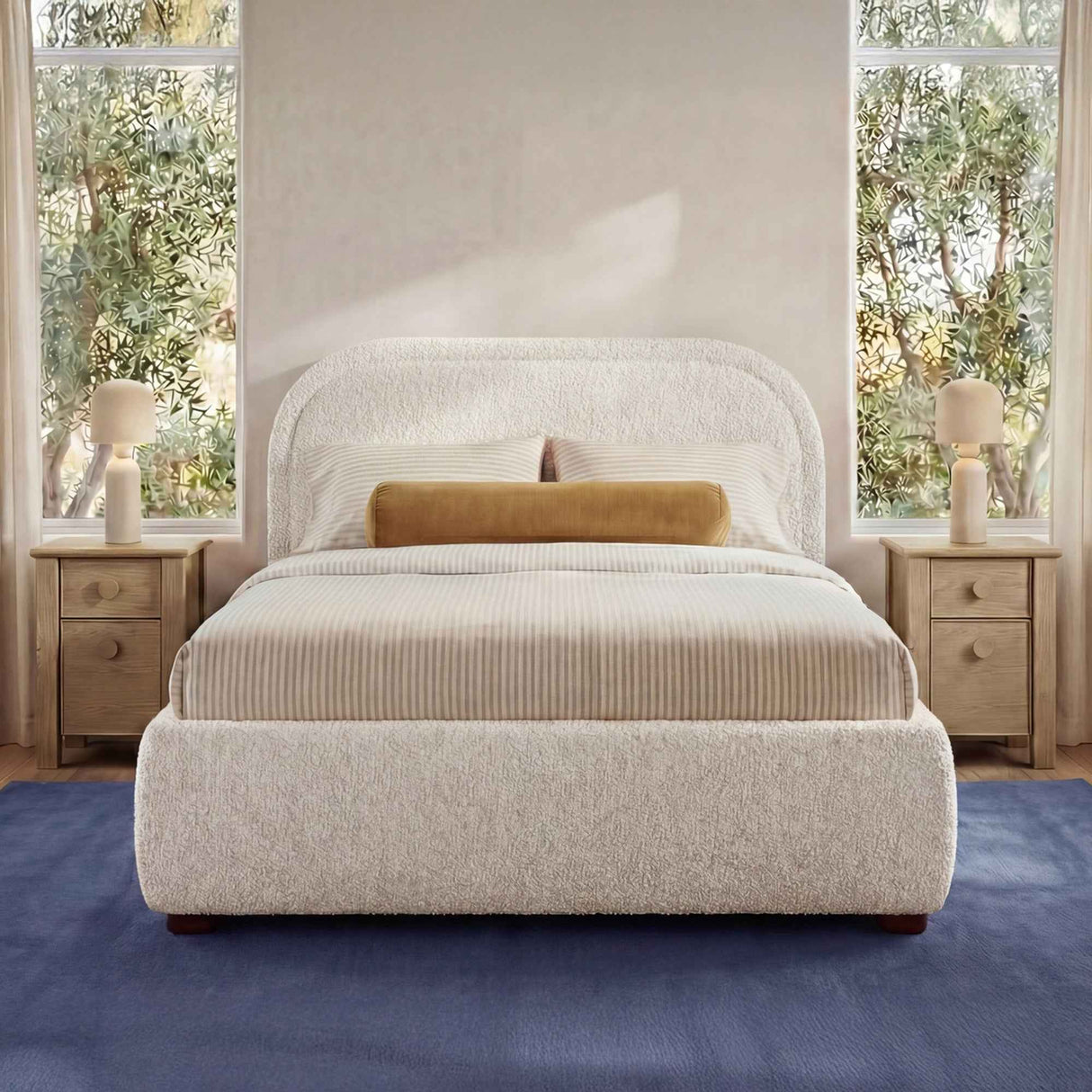 Colin Oatmeal Twin Bed by Moe's Home at Eve Furniture