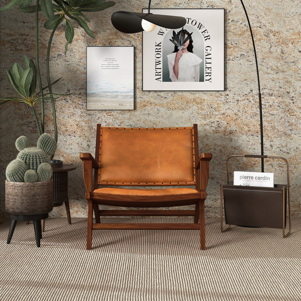 Colin Tan Genuine Leather Lounge Chair by Ashcroft Furniture at Eve Furniture