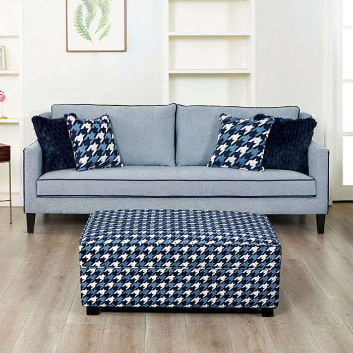 Colindale Gray/Blue Upholstery Living Room Set by Furniture of America at Eve Furniture
