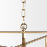 Colleen Antiqued Gold Metal 4-Light Chandelier by Mercana at Eve Furniture