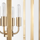 Colleen Antiqued Gold Metal 4-Light Chandelier by Mercana at Eve Furniture