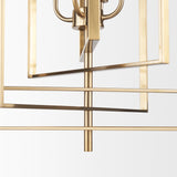 Colleen Antiqued Gold Metal 4-Light Chandelier by Mercana at Eve Furniture
