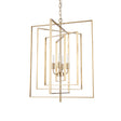 Colleen Antiqued Gold Metal 4-Light Chandelier by Mercana at Eve Furniture