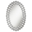 Colleen Oval Wall Mirror with Faux Crystal Blossoms by Coaster at Eve Furniture