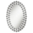 Colleen Oval Wall Mirror with Faux Crystal Blossoms by Coaster at Eve Furniture